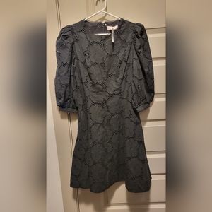 Rachel Parcell Black Eyelet Dress sz L